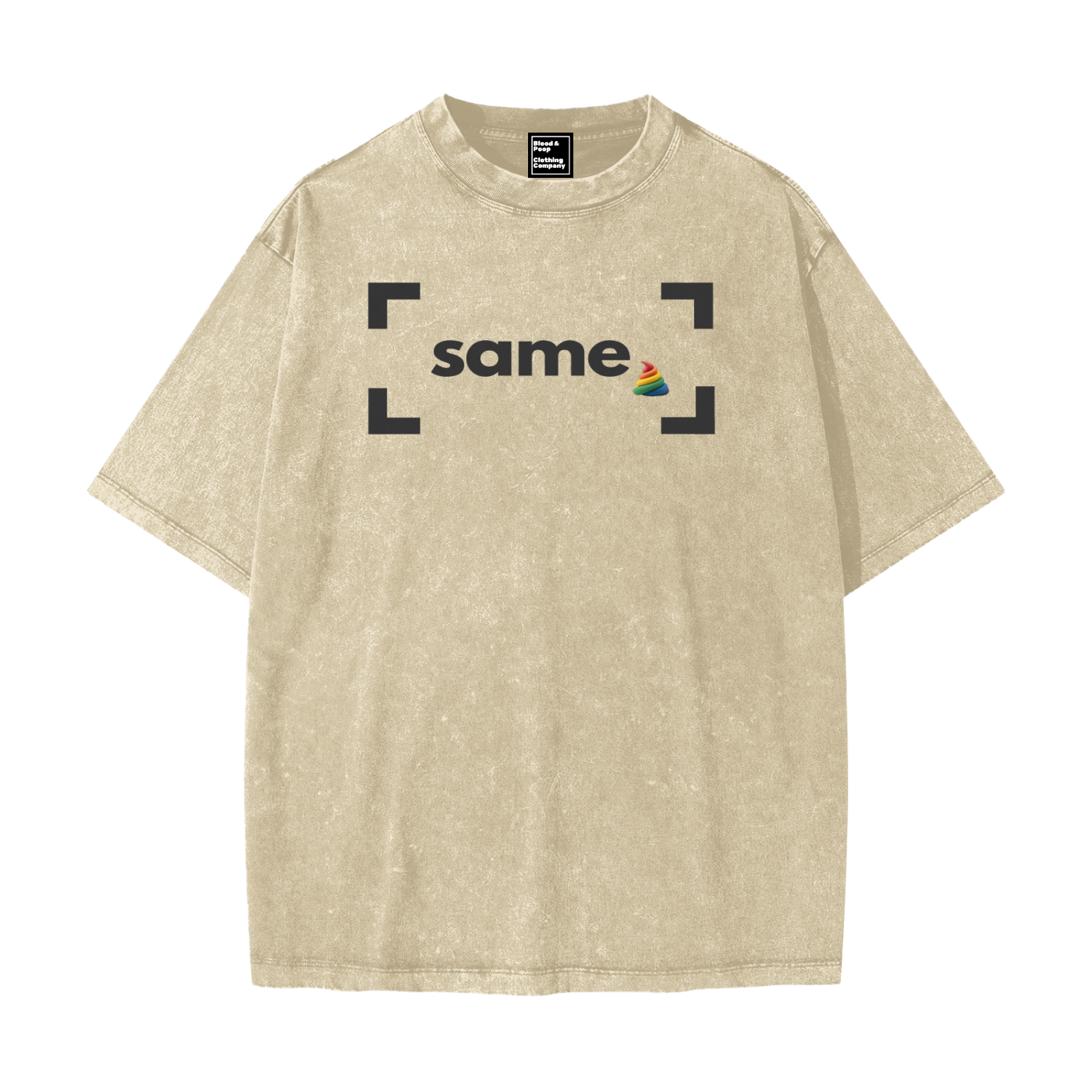 "Finger Guns Black" Heavyweight Snow Washed T-Shirt