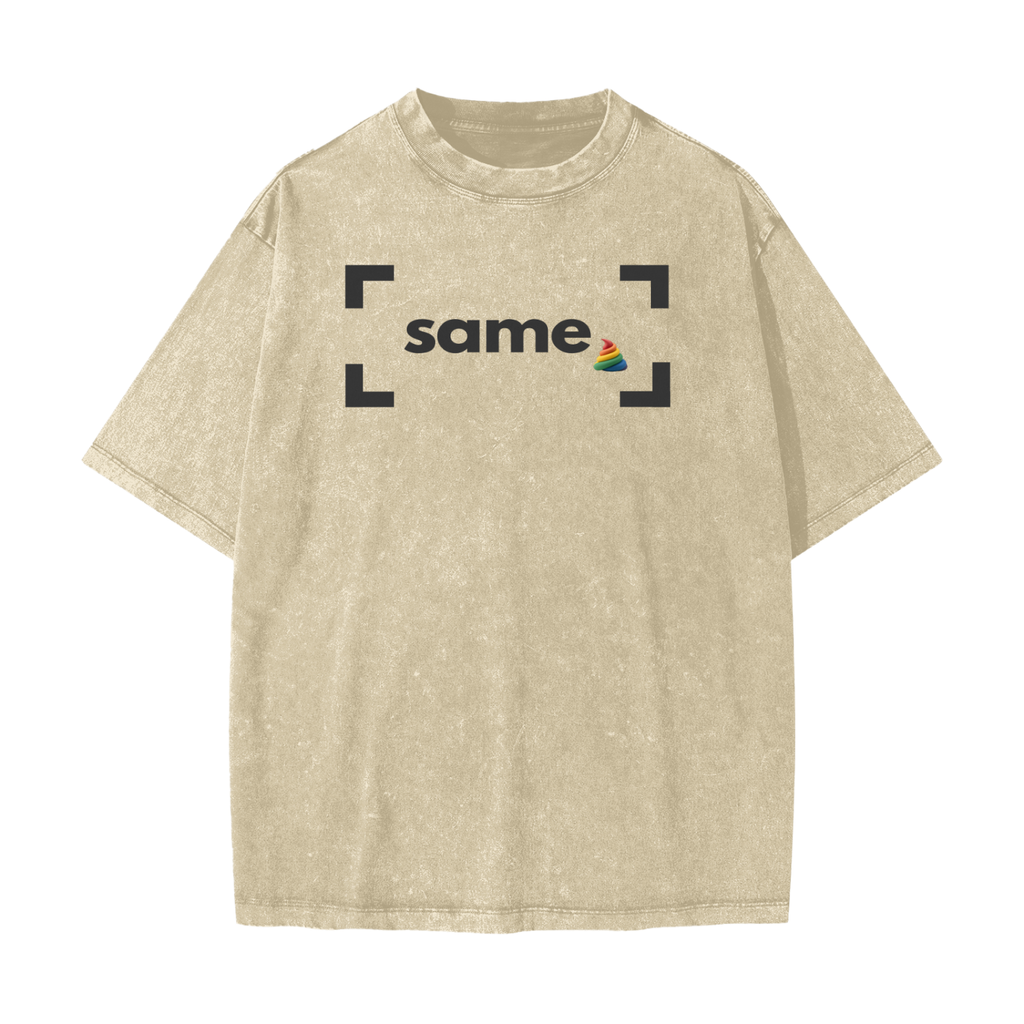 "Finger Guns Black" Heavyweight Snow Washed T-Shirt