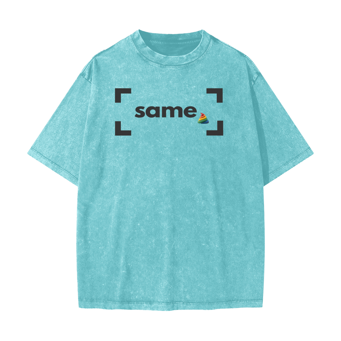 "Finger Guns Black" Heavyweight Snow Washed T-Shirt