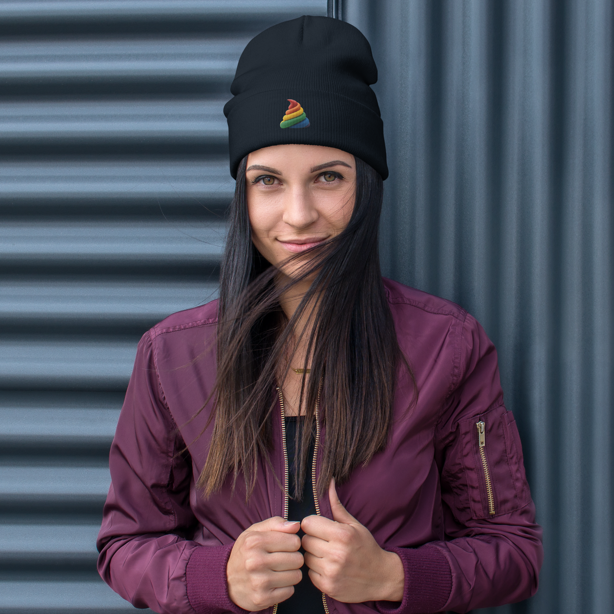 "From The Logo"  Alternate Rainbow Turd Beanie